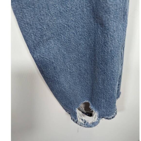 Denimist Boyfriend Jeans Straight Leg Light Wash Distressed Denim 100% Cotton 28 - Picture 9 of 12